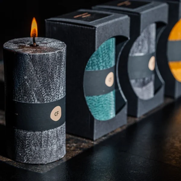 Palmių vaško žvakė "INSPIRE" 12 cm