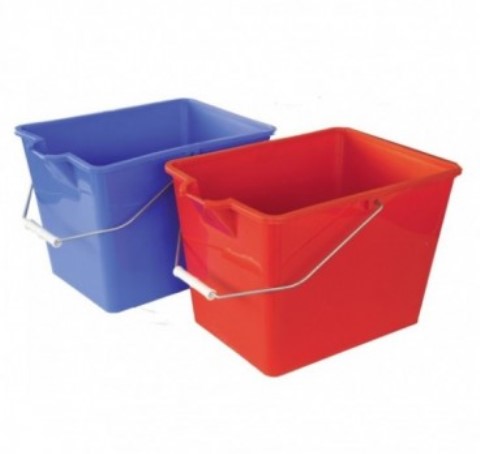 12 litrų plastikinis kibirėlis su metaline rankena