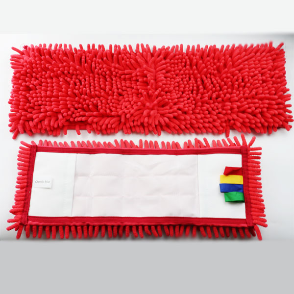 Chenille raudona šluostė 50cm