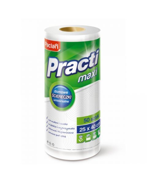 PACLAN Practi Maxi universalios šluostės, rulonas 25 x 30 cm, 50 vnt.
