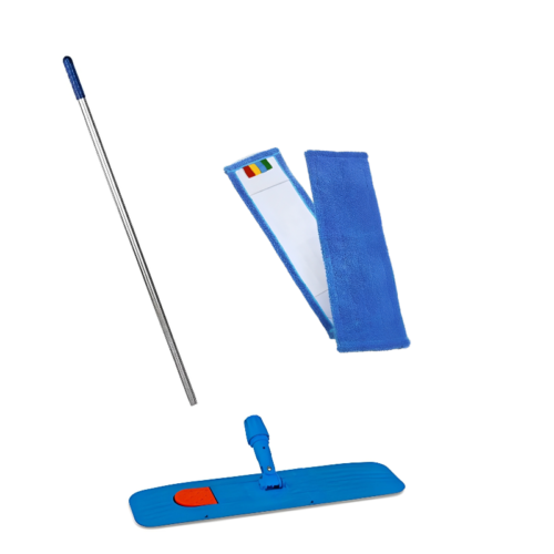 Grindų plovimo komplektas su SPEEDMOP šluoste, 40 cm (aliuminis kotas, laikiklis, šluostė)
