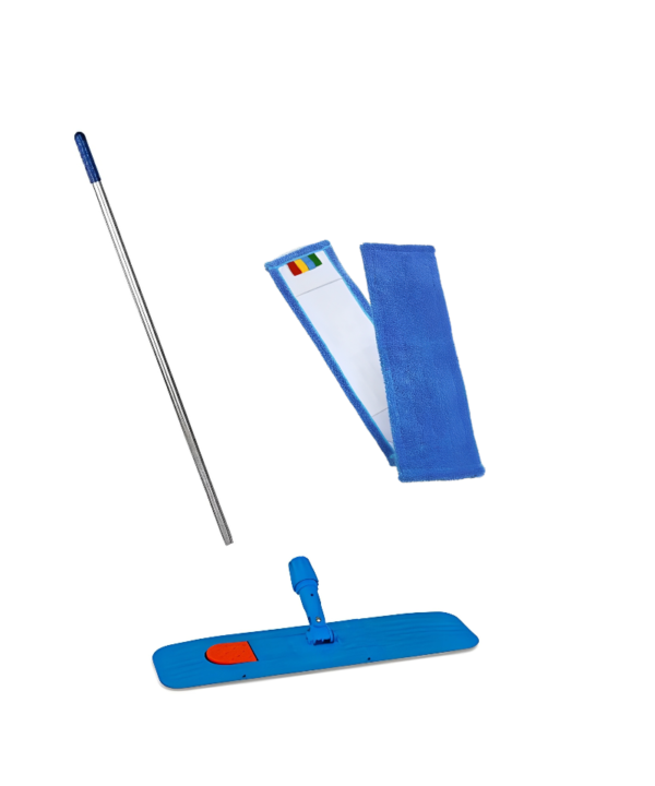 Grindų plovimo komplektas su SPEEDMOP šluoste 50 cm (aliuminis kotas, laikiklis, šluostė)