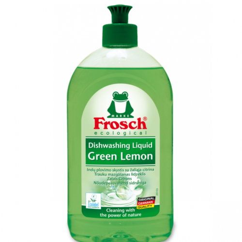 Indų ploviklis FROSCH green lemon, 500 ml