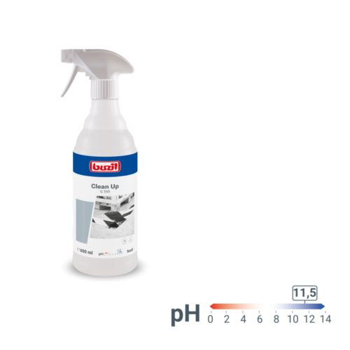 Paruoštas naudoti specialus dėmių valiklis Buzil CLEAN UP 600ml-G555