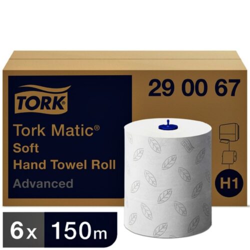 Rankšluostis ritinyje TORK H1, Baltos spalvos, 290067/120067